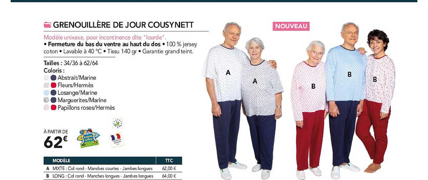 grenouillère de jour cousynett