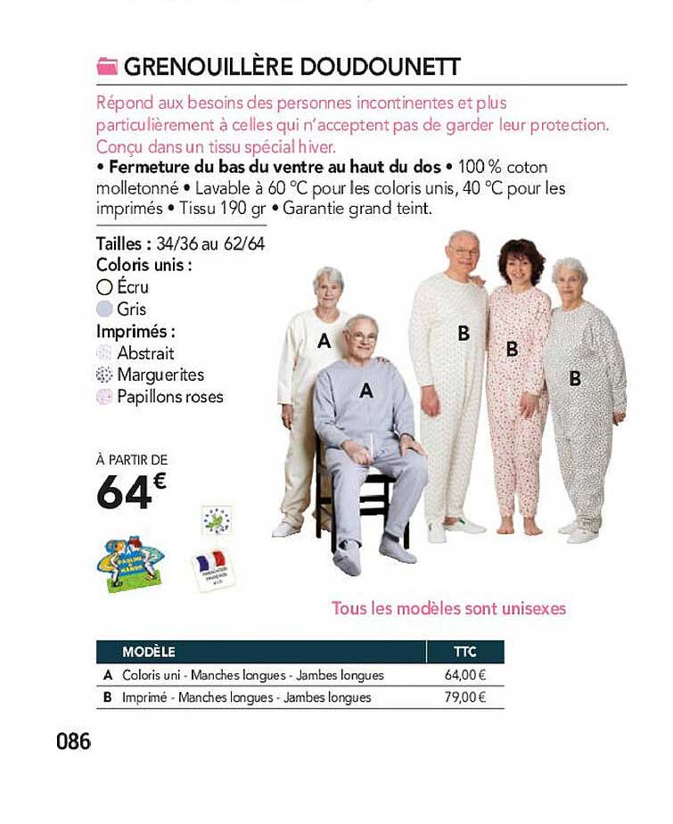 grenouillère doudounett