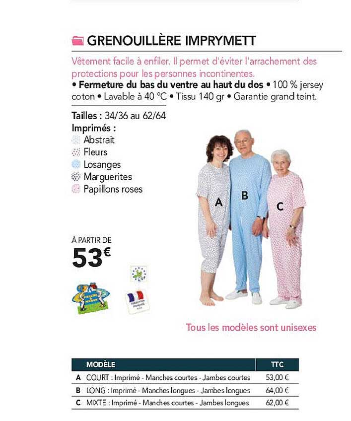 Grenouillère Imprymett