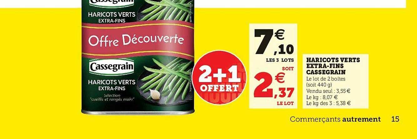 haricots verts extra-fins cassegrain