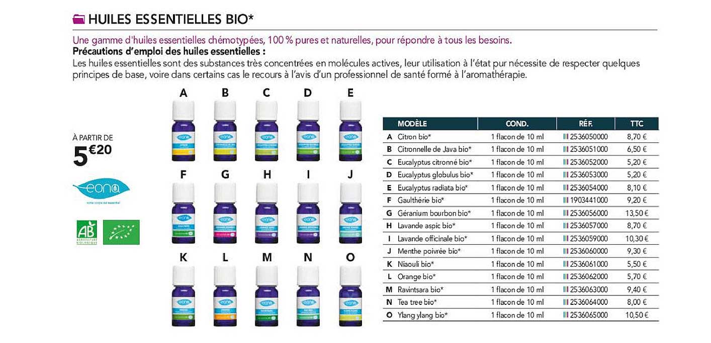 huile essentielles bio