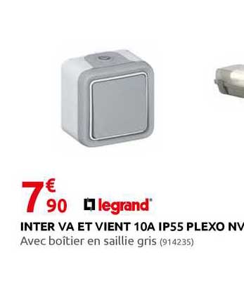 inter va et vient 10a ip55 plexo nv legrand