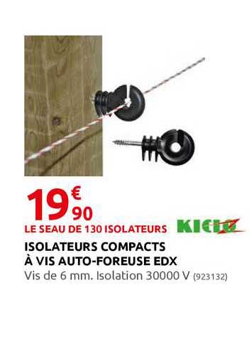 isolateurs compacts à vis auto-foreuse edx