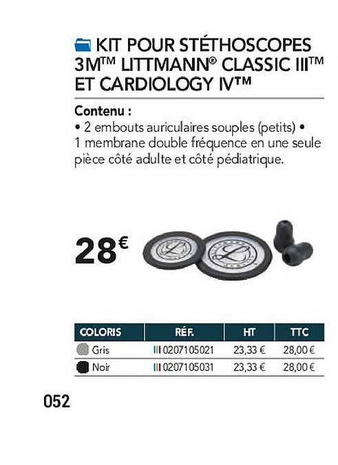 kit pour stéthoscopes 3m littmann classic II et cardiology IV