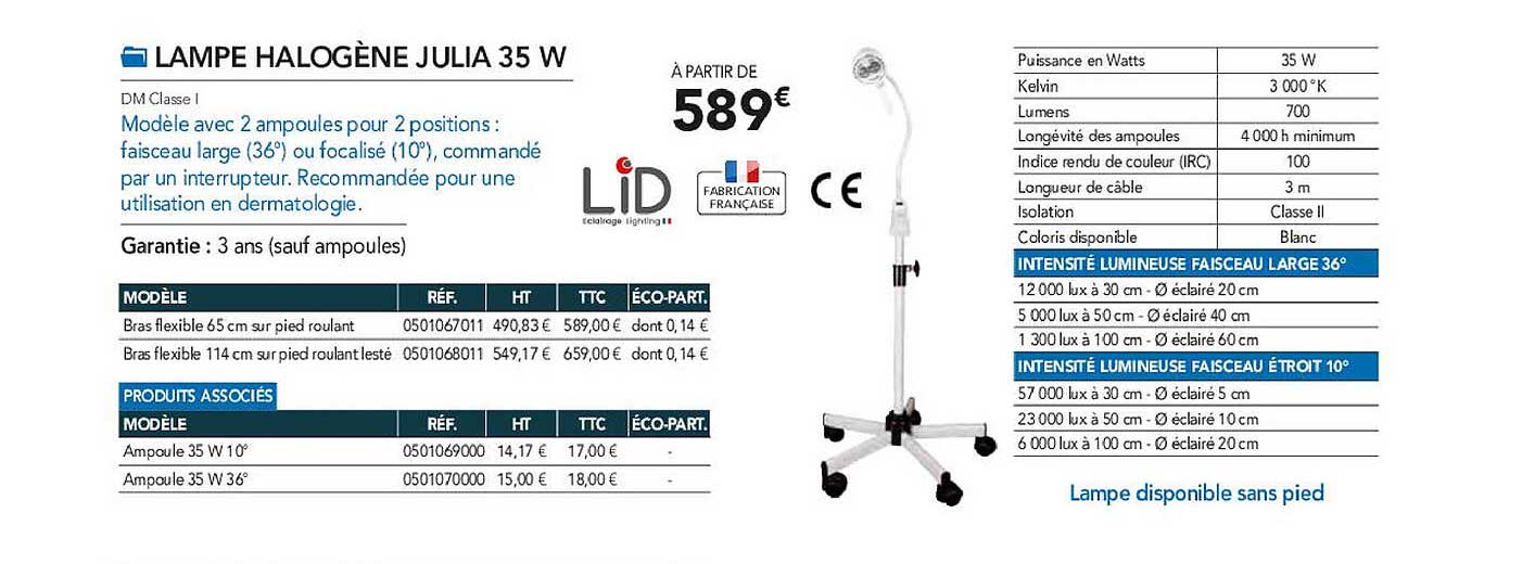 lampe halogène julia 35 w