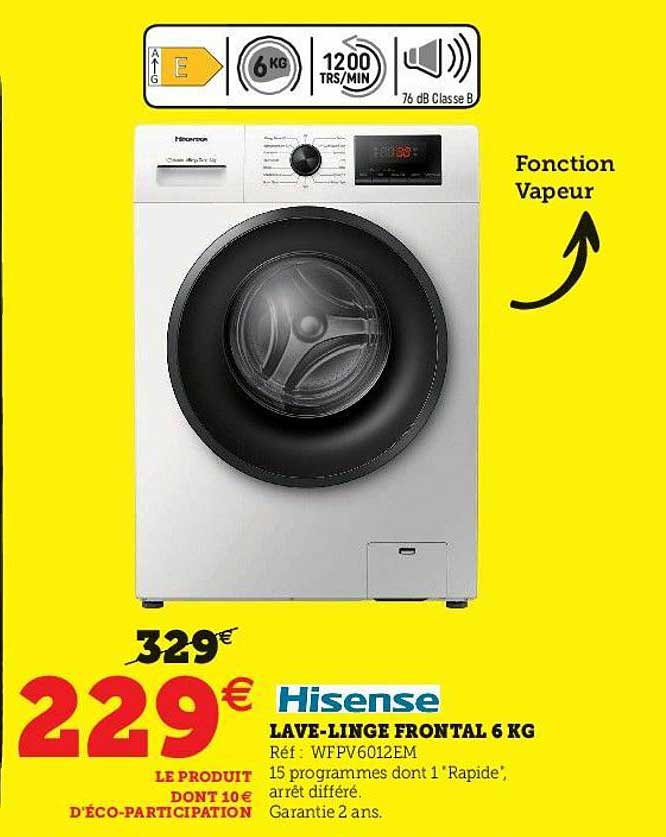 lave-linge frontal 6 kg hisense