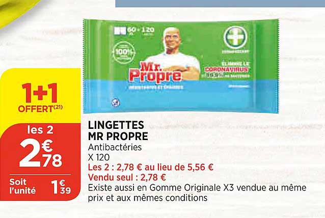 lingettes mr propre