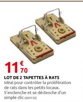 lot de 2 tapettes à rats