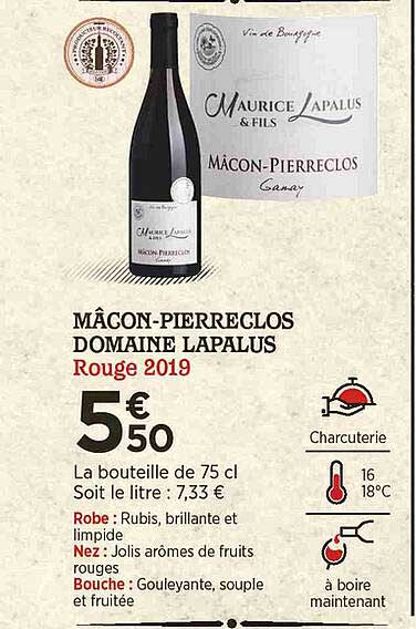 mâcon-pierreclos domaine lapalus rouge 2019