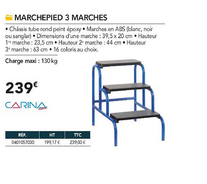 marchepied 3 marches carina