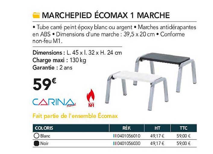 marchepied écomax 1 marche carina