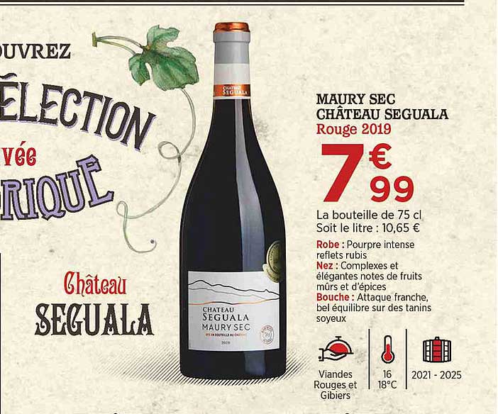 maury sec château seguala rouge 2019