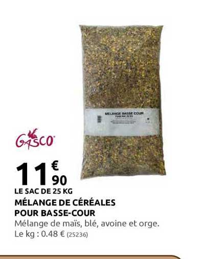 mélange de céréales pour basse-cour gasco