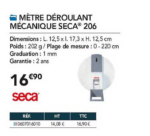 mètre déroulant mécanique seca 206