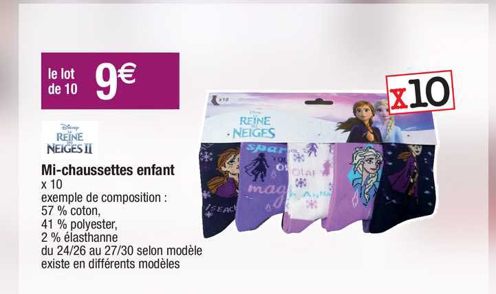 mi-chaussettes enfant la reine des neiges II