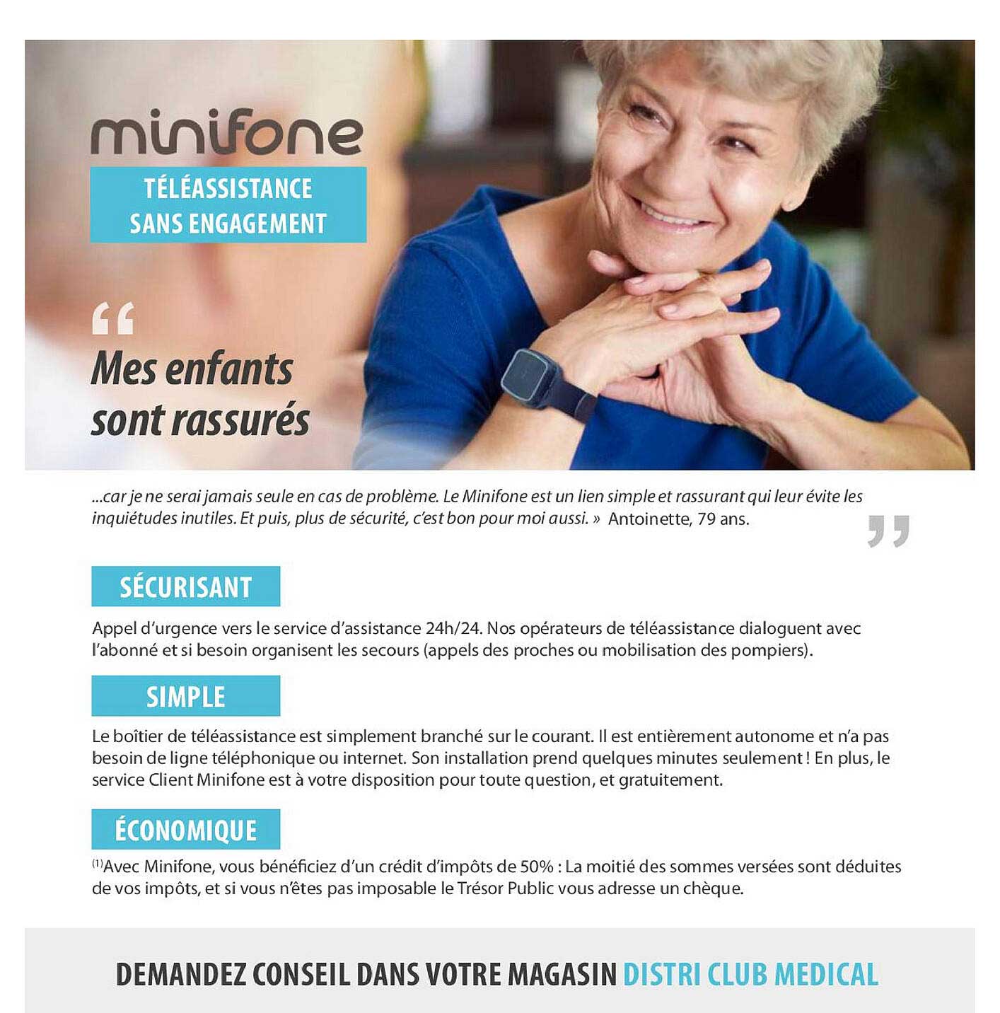minifone : téléassistance sans engagement