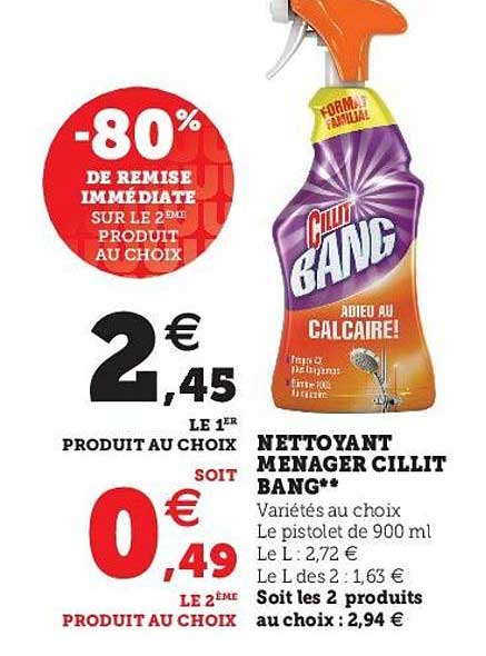 nettoyant ménager cillit bang