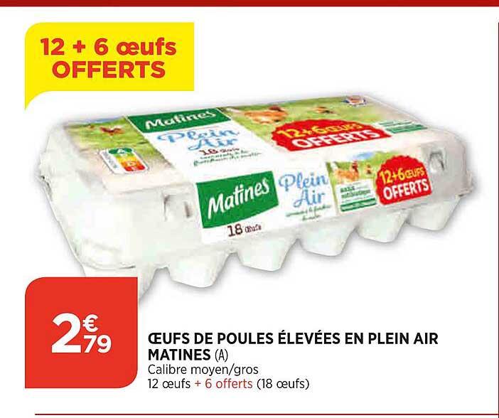 oeufs de poules élevées en plein air matines