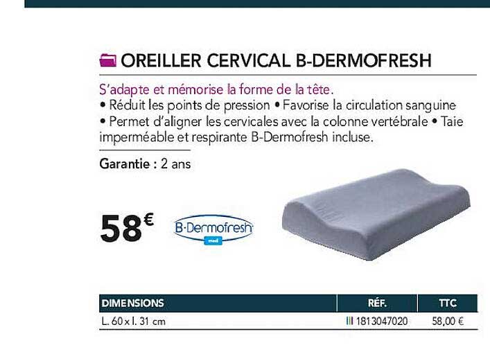 Oreiller Cervical B-dermofresh