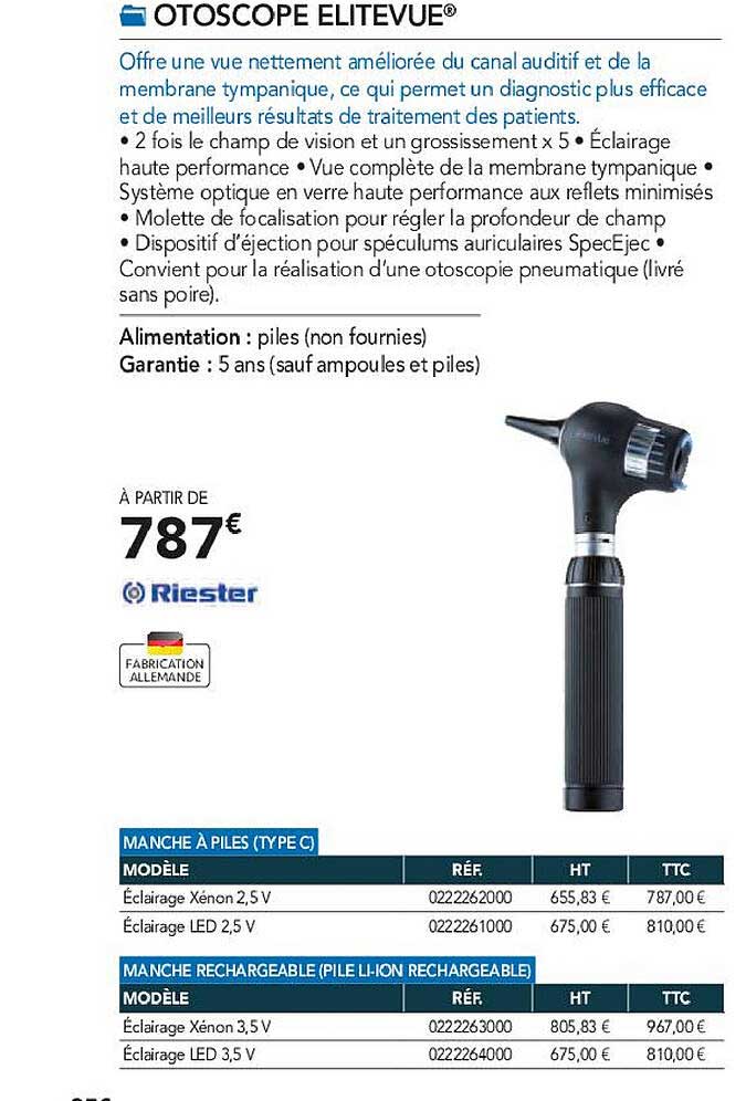 otoscope elitevue riester