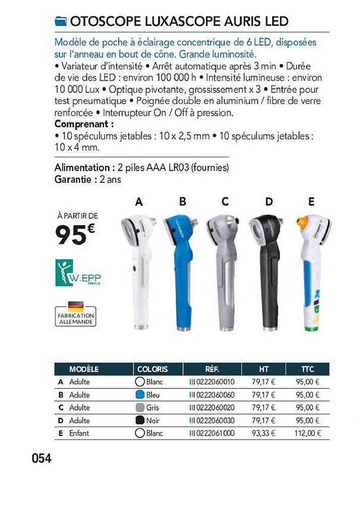 otoscope luxascope auris led