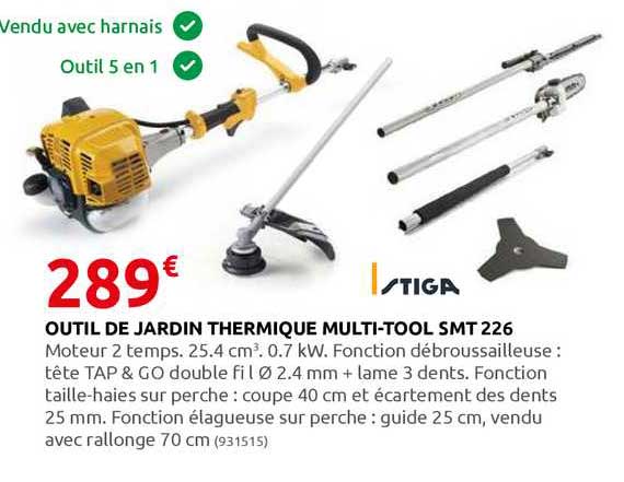 outil de jardin thermique multi-tool smt 226 stiga
