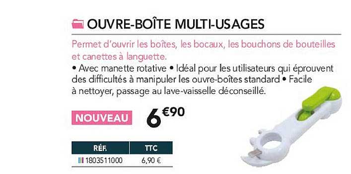 ouvre-boîte multi-usages