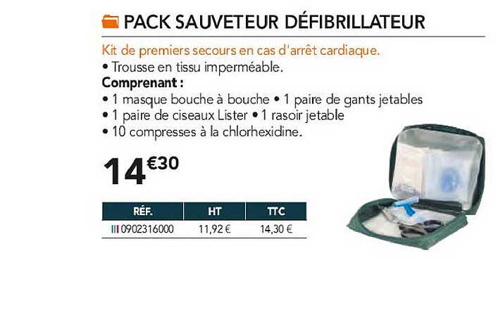pack sauveteur défibrillateur