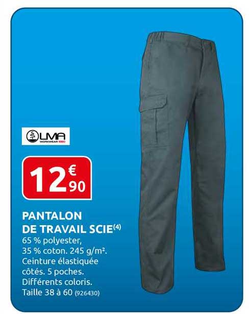 pantalon de travail scie lma