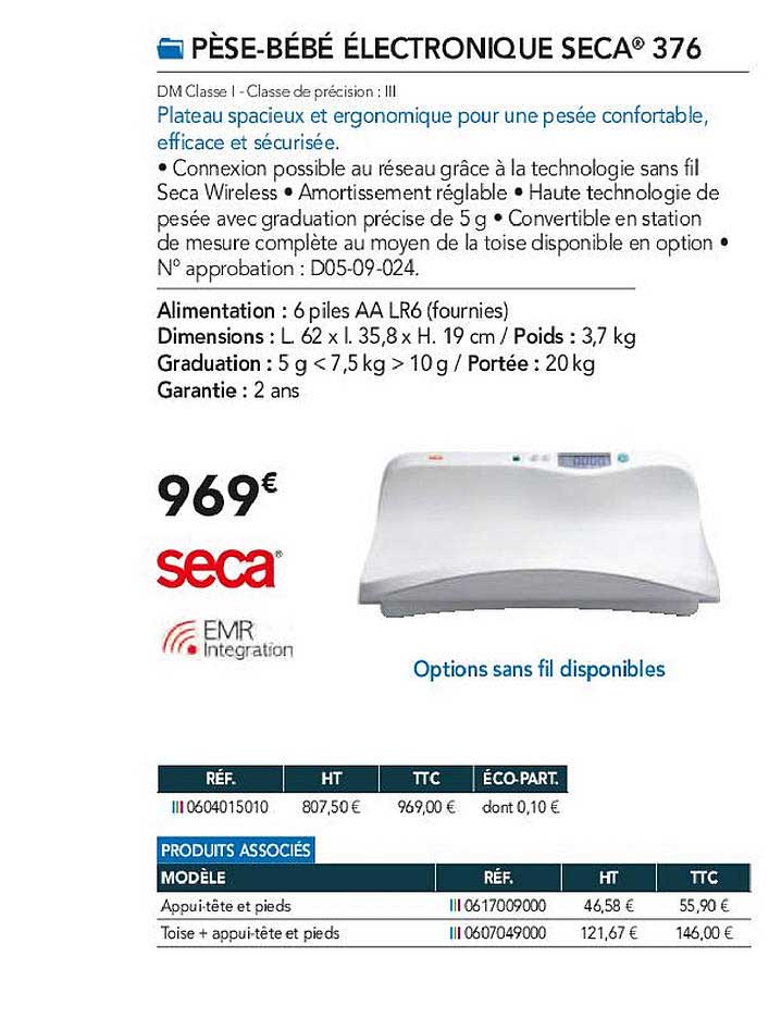 pèse-bébé électronique seca 376