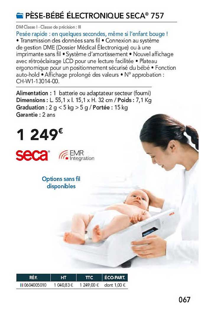 pèse-bébé électronique seca 757