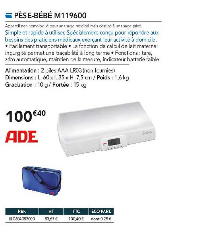 pèse-bébé m119600 ade