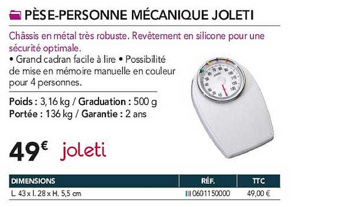 pèse-personne mécanique joleti