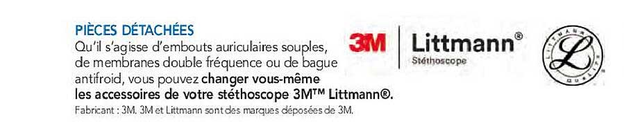 pièces détachées 3m littmann