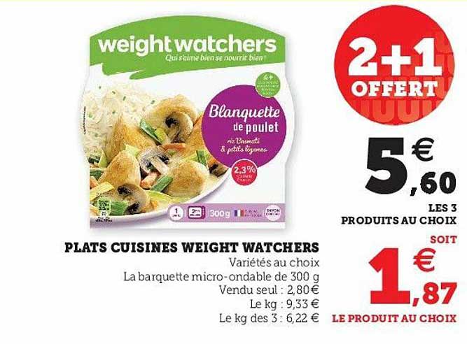 plats cuisinés weight watchers