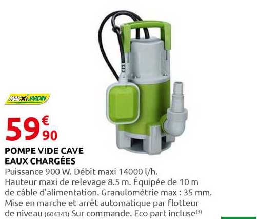 pompe vide cave eaux chargées macxi jardin