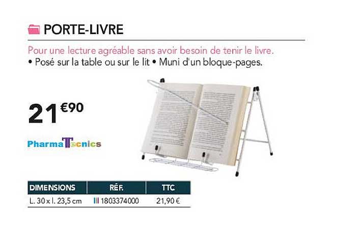 porte-livre pharma tecnics
