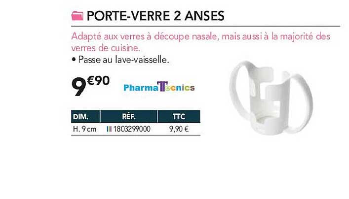 porte-verre 2 anses pharma tecnics