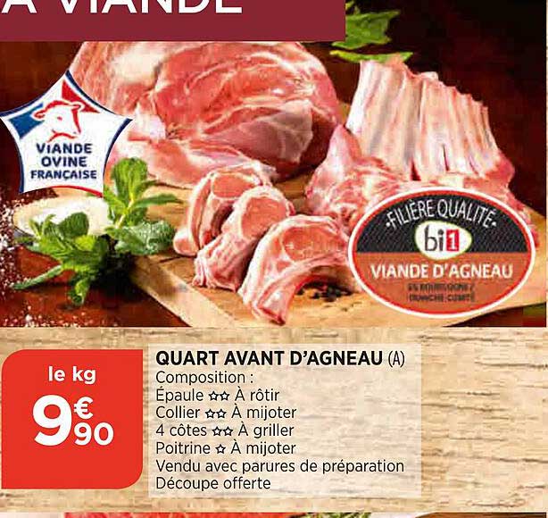 quart avant d'agneau