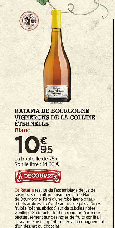 ratafia de bourgogne vignerons de la colline éternelle blanc