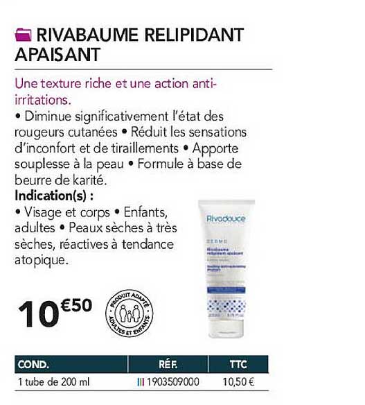 rivabaume relipidant apaisant
