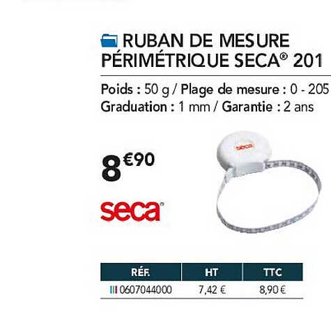 ruban de mesure périmétrique seca 201