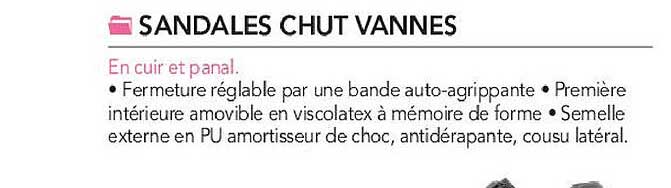 sandales chut vannes
