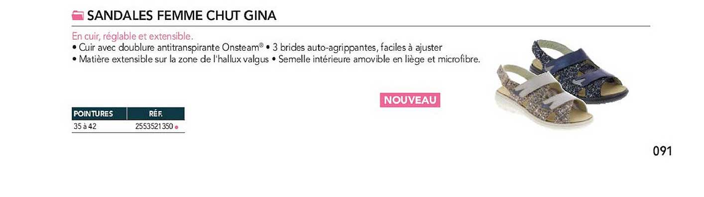 sandales femme chut gina