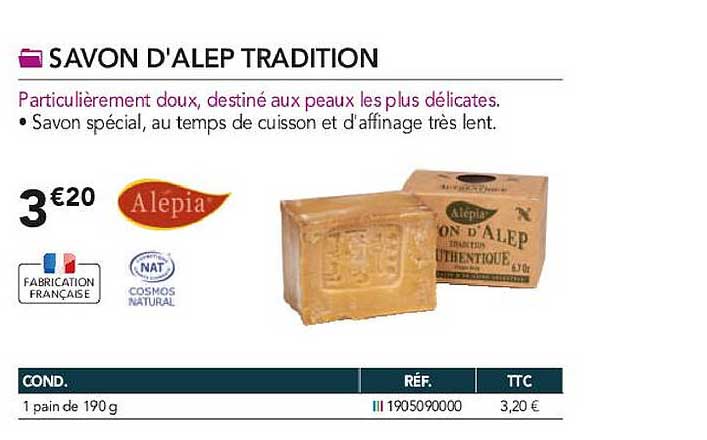 savon d'alep tradition alépia