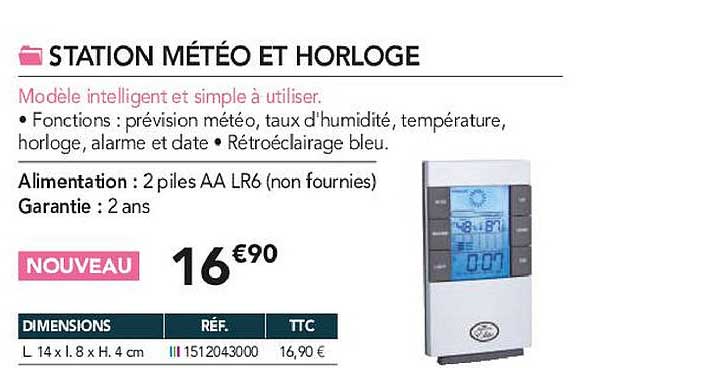 station météo et horloge