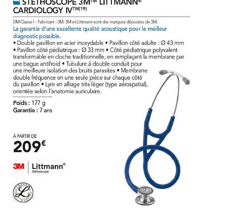 stethoscope 3m littmann cardiology IV
