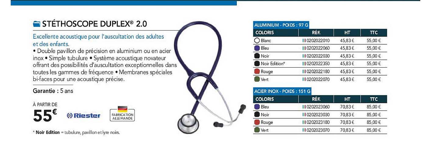 stéthoscope duplex 2.0 riester