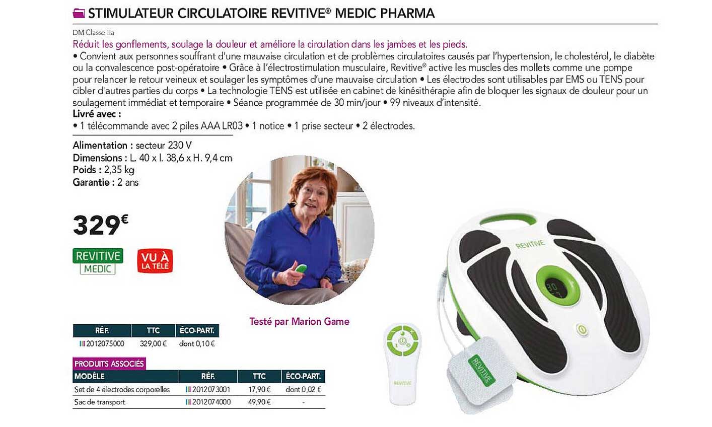 stimulateur circulatoire revitive medic pharma