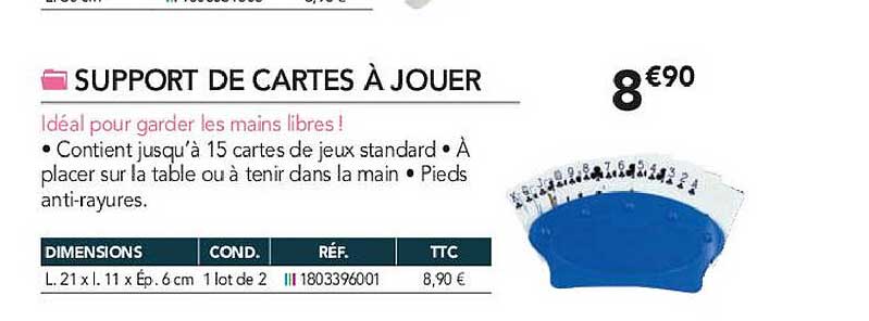 support de cartes à jouer